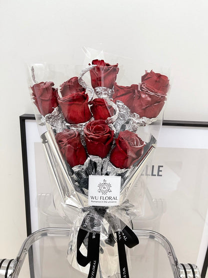 Preserved Red Rose Bouquet