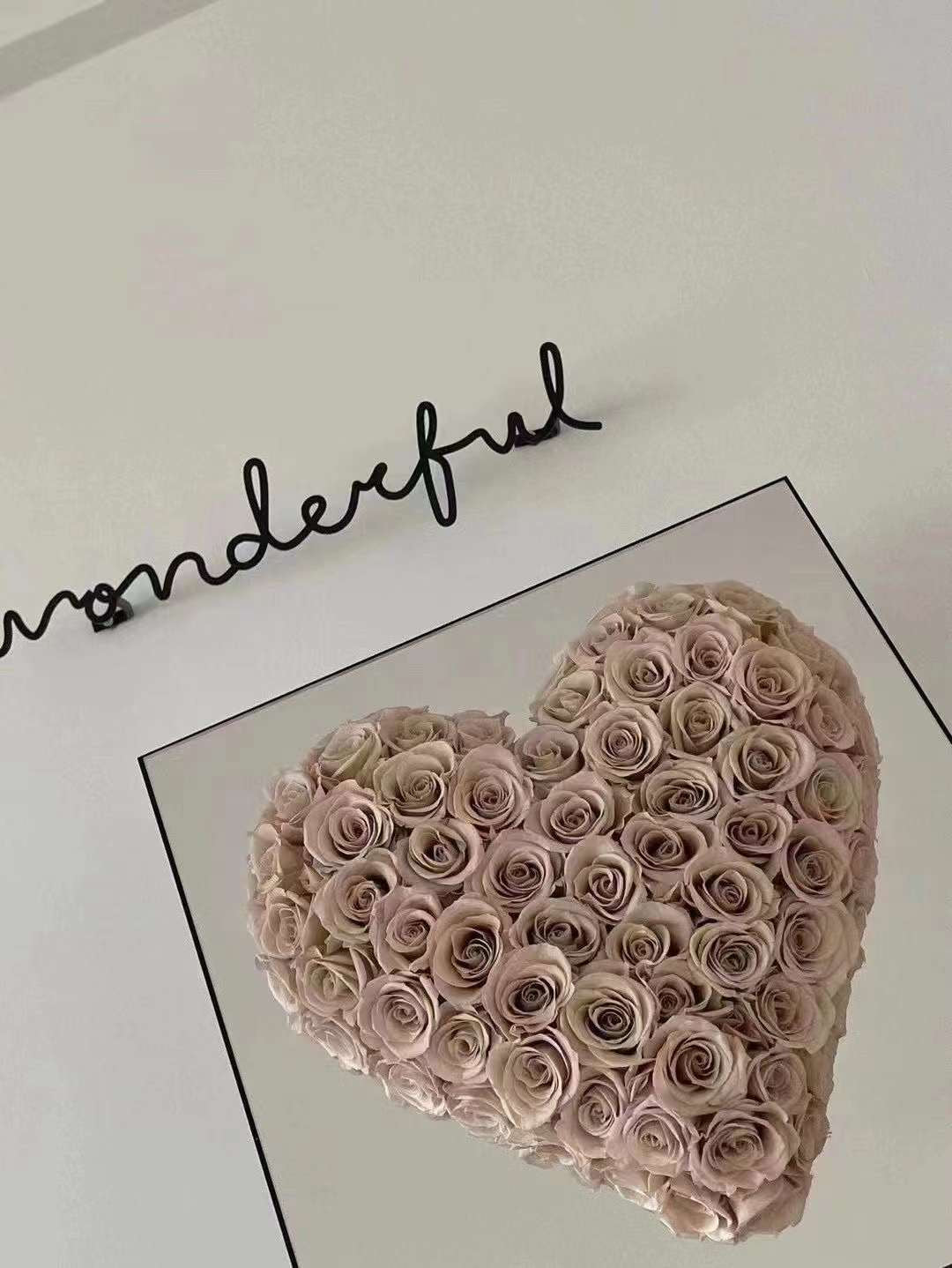 Preserved Caramel Heart-Shaped Rose Box