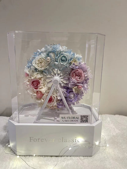 Ferris wheel flower ring with bluetooth speaker