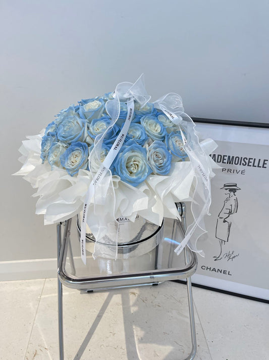 Icy Blue Rose Box